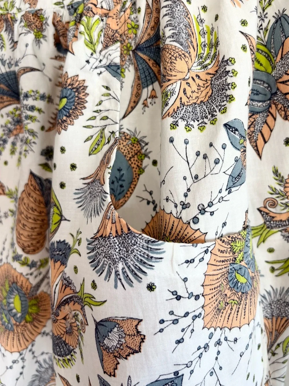 Vintage 70’s Handmade Half Apron Botanical Kitsch